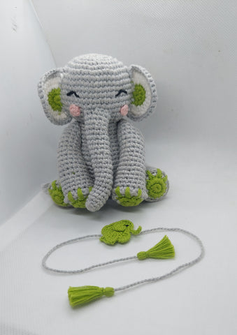 Kids' Rakhi and Toy Combo: Handknit - Elephant