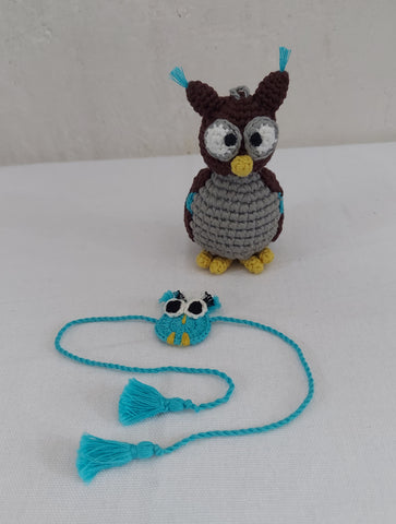 Kids' Rakhi and Toy Combo: Handknit - Owl