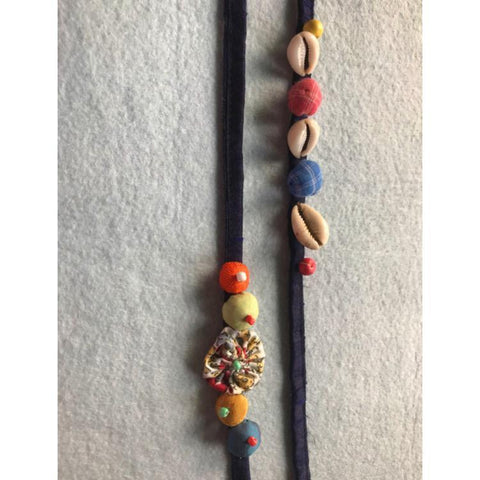 Upcycled Handmade Beads & Shell Rakhi Combo (Pack of 2)