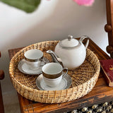 housewarming gift new home decor new home gift country style tray serving serveware fine dining tea tray price set of 1 gift packing mumbai India shop online on www.saanjhindia.com