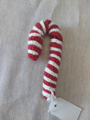 Handcrafted Cotton Crochet Stuffed Toy - Candy Cane