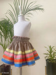 Wrap-up Reversible Paperbag Waist Skirt for Girls