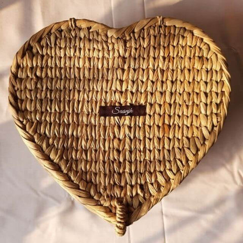 Kauna Straw Handwoven Heart In A Box