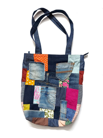 Colorful Grid Tote Bag