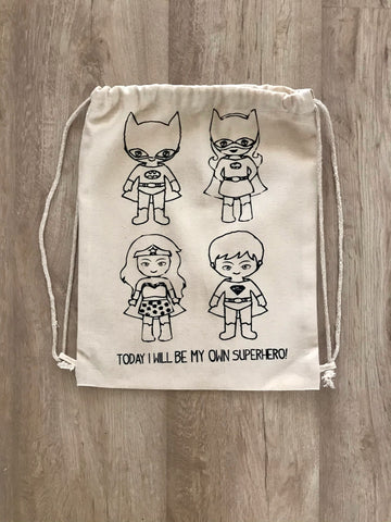 Do It Yourself  Colouring Superhero Back Pack