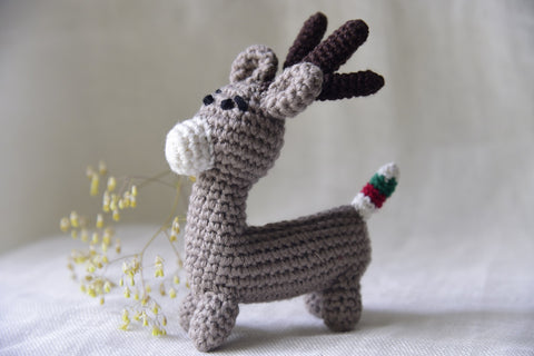 Handcrafted Cotton Crochet Stuffed Toy - Reindeer