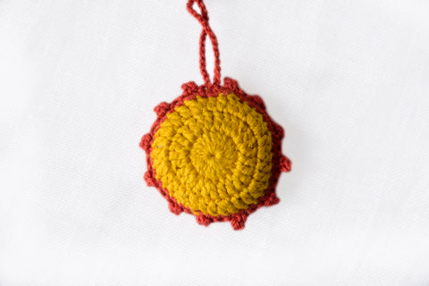 Handcrafted Cotton Crochet Sun - Dangler