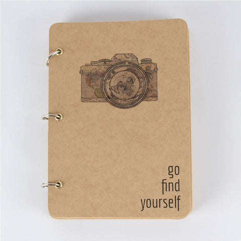 Go Find Yourself  -  Brown Journal Notebook  - A5 Size
