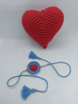 Kids' Rakhi and Toy Combo: Handknit - Heart
