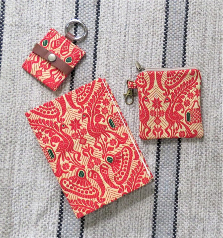 Handmade Notebook Gift Set In Assamese Jacquard Design