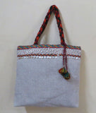 Hand Washed Linen Cotton Tote With Details