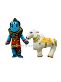 Lord Shiva and Nandi Bull Plush Dolls