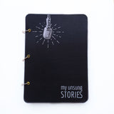 My Unsung Stories - Black Journal Sketchbook - A5 Size