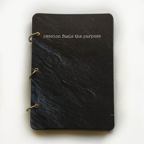 Purpose Fuels Passion - Black Journal Sketchbook - A5 Size