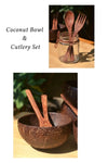 Coconut Bowl & Cutlery Set